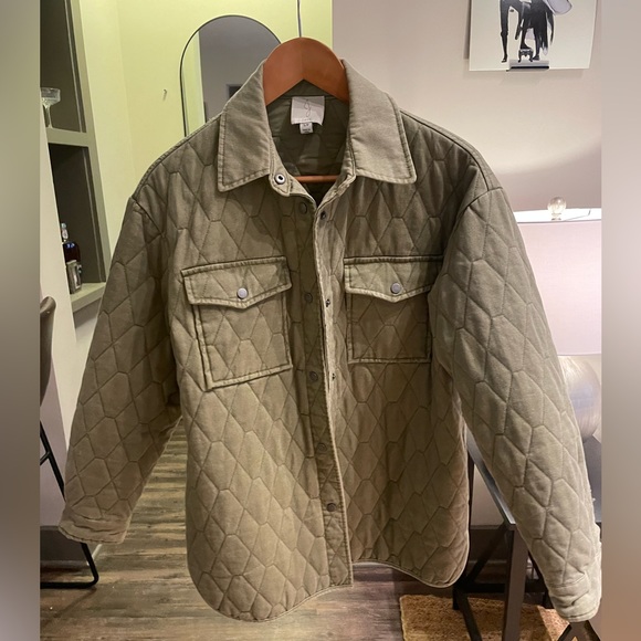 Joie Jackets & Blazers - Green Joie Quilted Jacket Green
